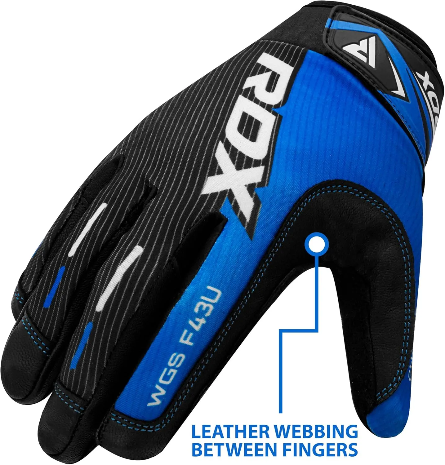 RDX Weight Lifting Full Finger Gym Gloves for Fitness Workout - Breathable with Anti Slip Palm Protection - Great Grip for Bodybuilding, Powerlifting, Weightlifting, Strength Training, Exercise