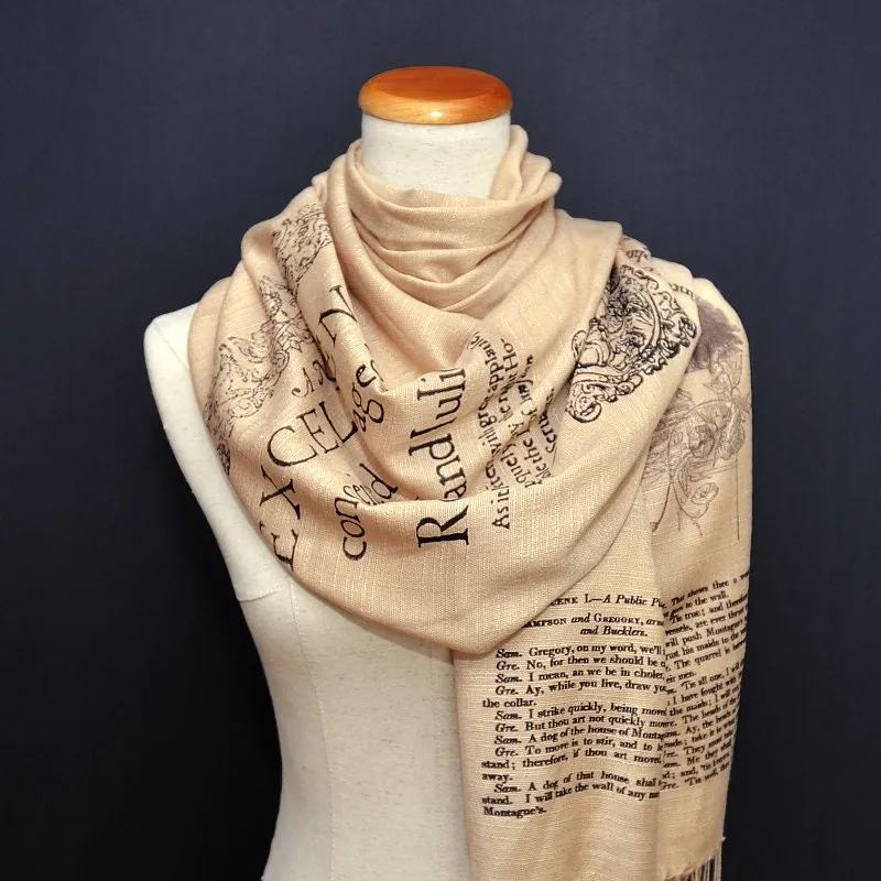 Romeo and Juliet Scarf/Shawl. William Shakespeare