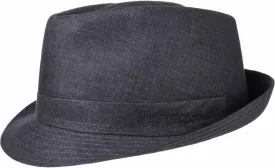Stetson Men's Linen Trilby Fedora Hats (Anthracite, 61 cm)