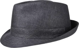 Stetson Men's Linen Trilby Fedora Hats (Anthracite, 62 cm)