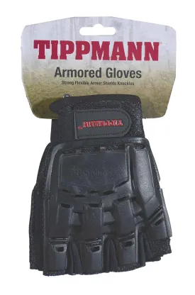 Tippmann Half Finger Armored Gloves - Black