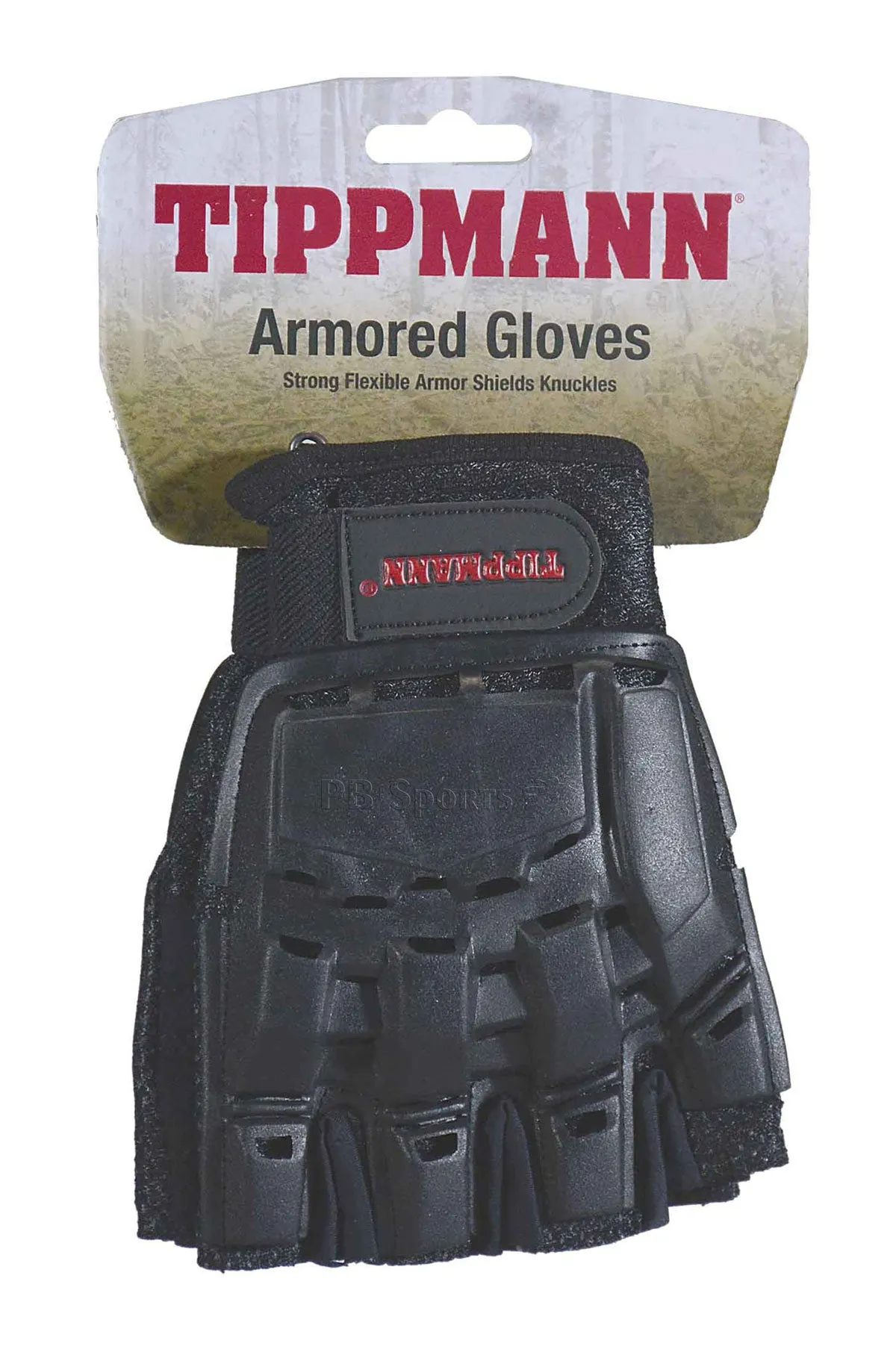 Tippmann Half Finger Armored Gloves - Black