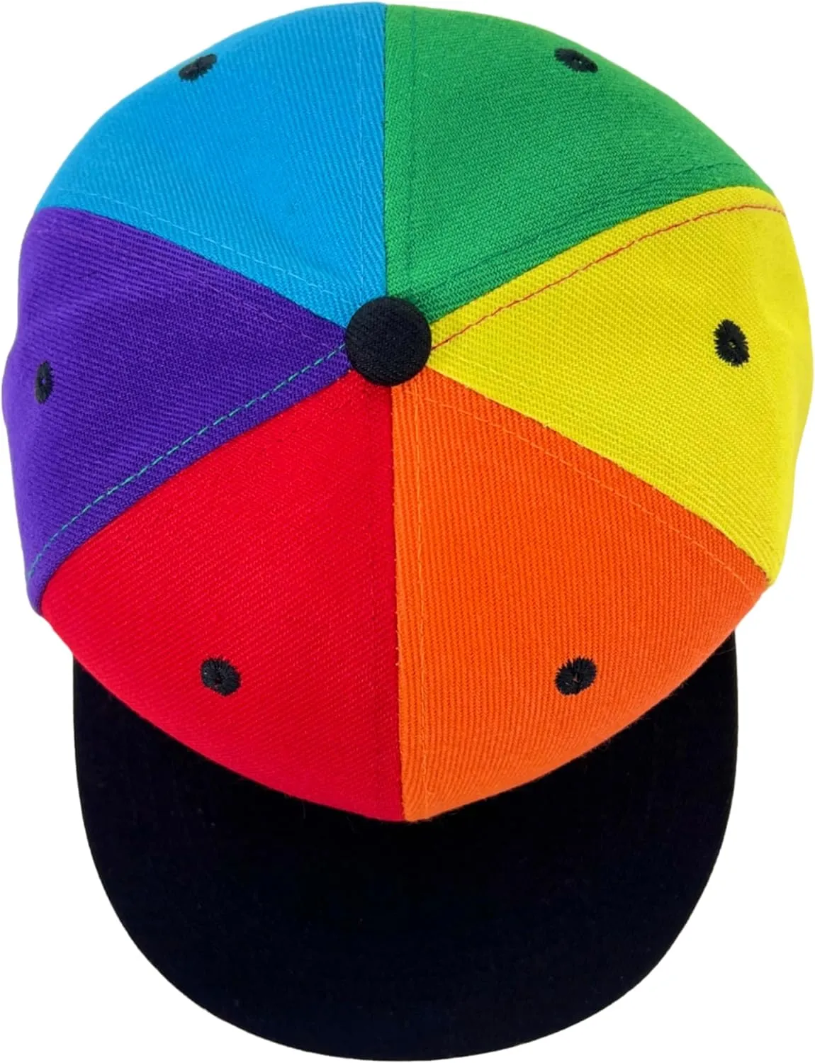 Unisex Rainbow Pride Adjustable Snapback Flat Bill Hat