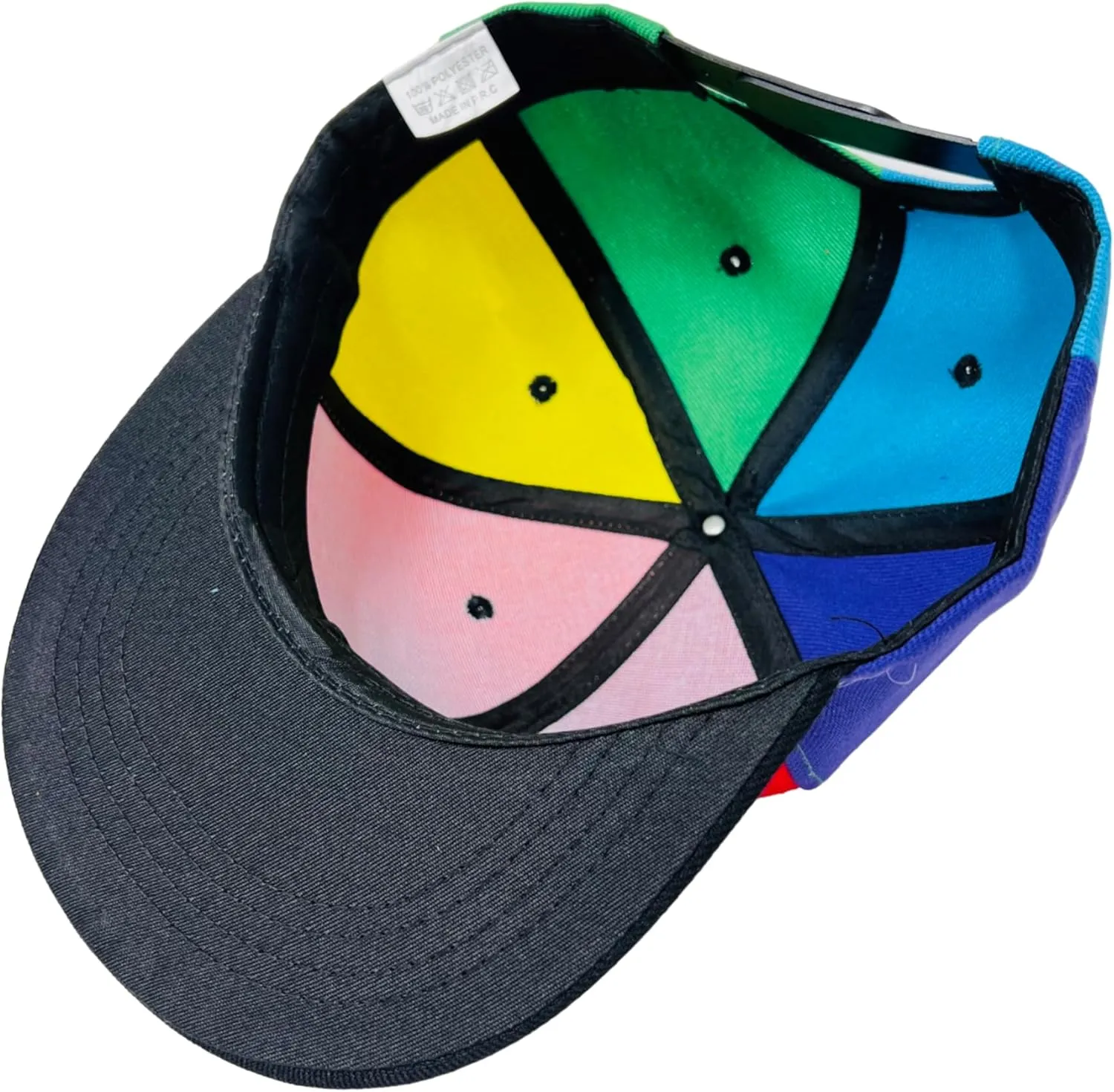 Unisex Rainbow Pride Adjustable Snapback Flat Bill Hat