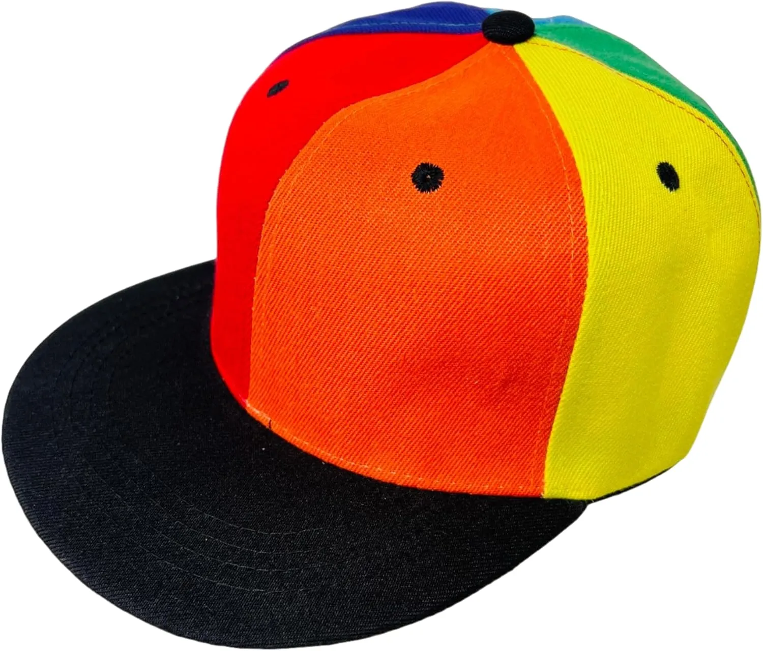 Unisex Rainbow Pride Adjustable Snapback Flat Bill Hat