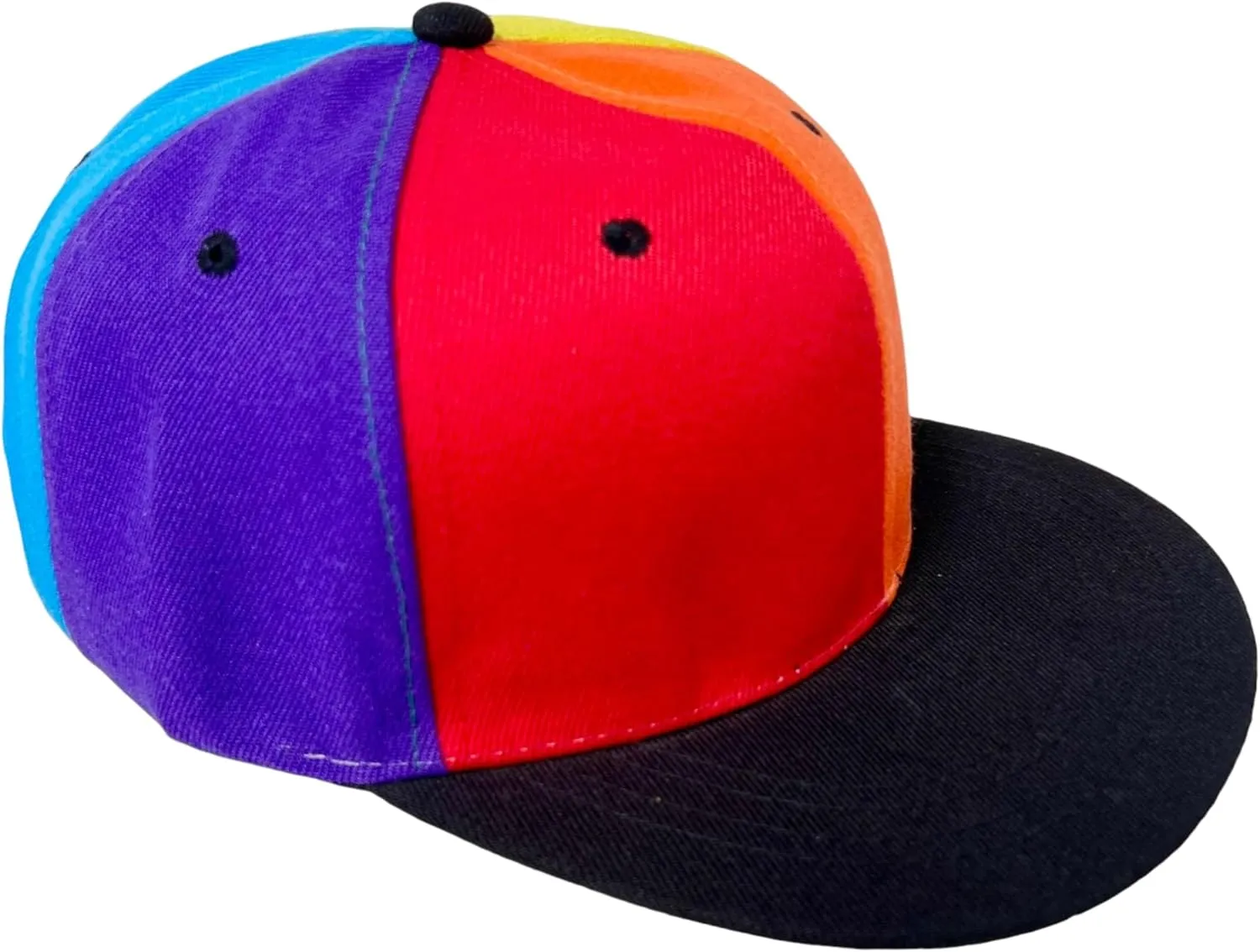 Unisex Rainbow Pride Adjustable Snapback Flat Bill Hat