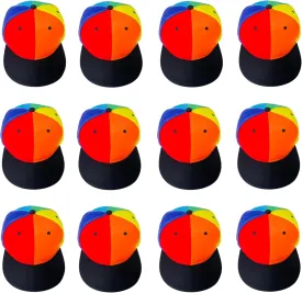Unisex Rainbow Pride Adjustable Snapback Flat Bill Hat