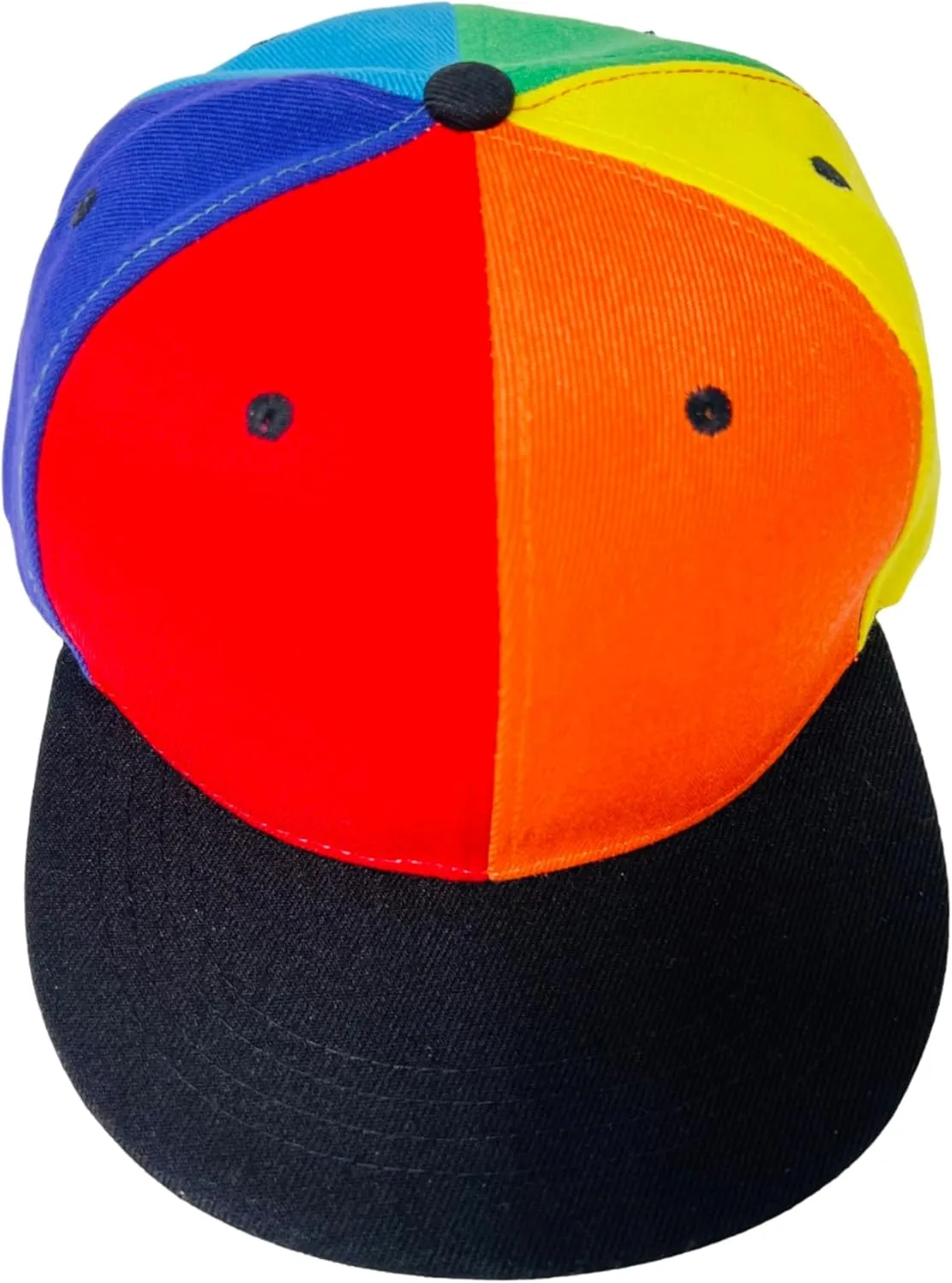 Unisex Rainbow Pride Adjustable Snapback Flat Bill Hat