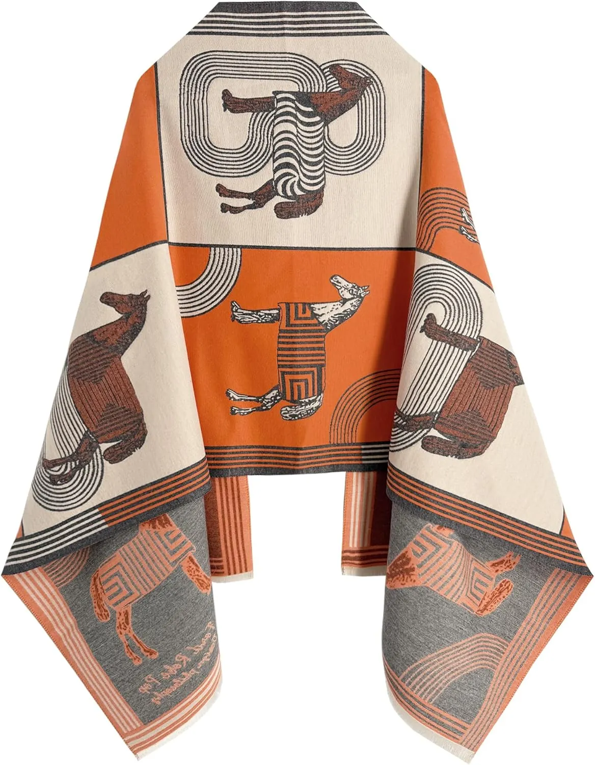 Women's Reversible Pashmina Shawl Wrap for Women Big Scarf Holiday Gifts With Gift Box