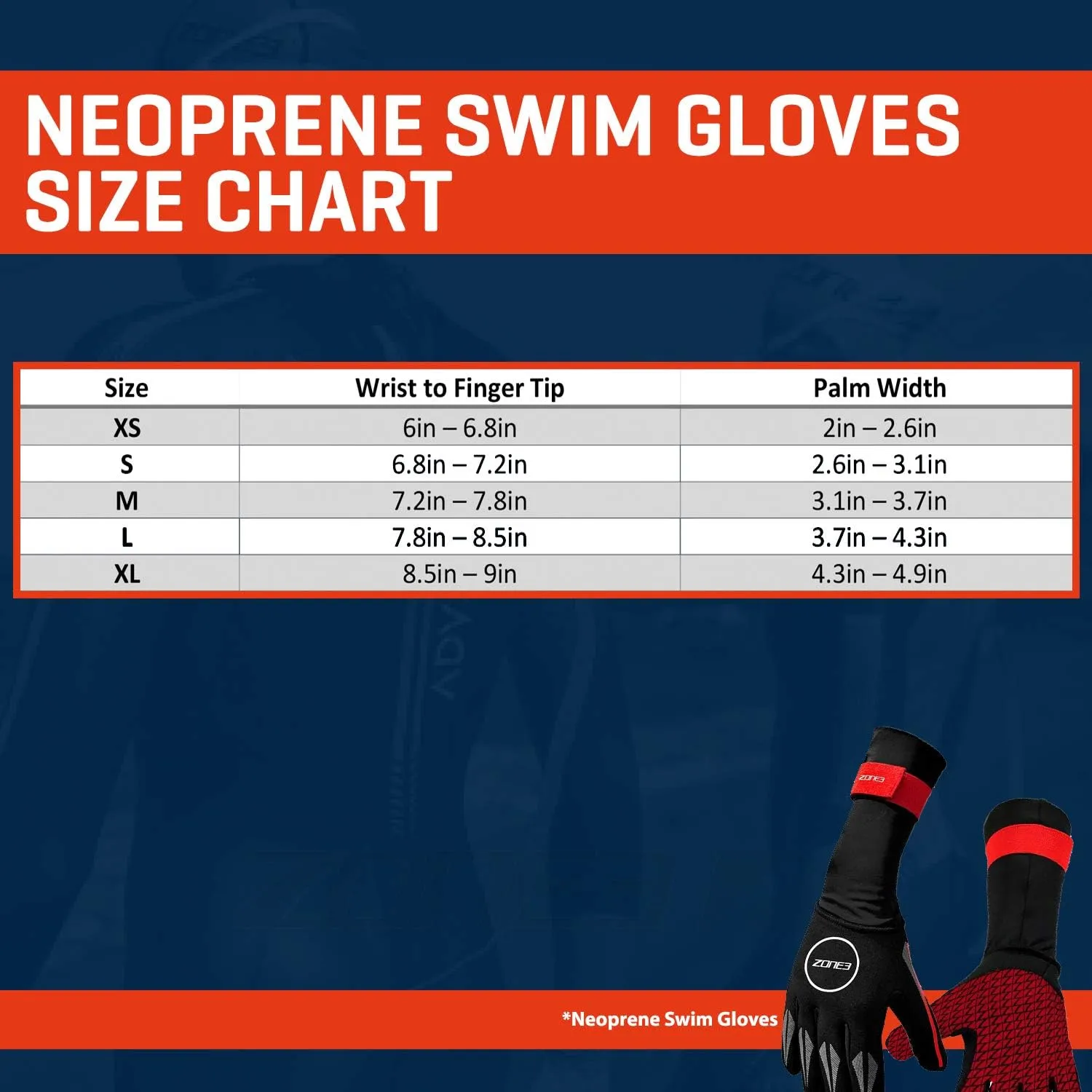 ZONE3 Neoprene Swim Gloves
